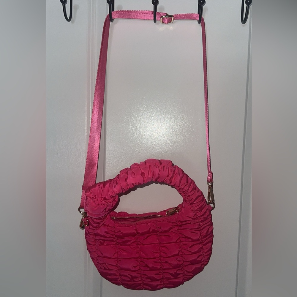Pink Ruched Women's Bag
